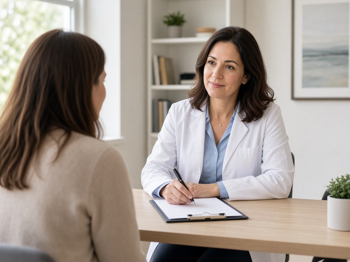 Professional consultant meeting one-on-one with a client in an office